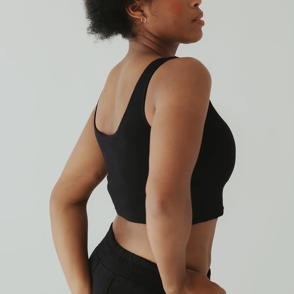 Knit Lounge Crop Brami (black) - Picture 3 of 6